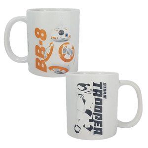 Vintage Star Wars BB-8 Stormtrooper Mug Teacup White Black Orange Lucasfilms